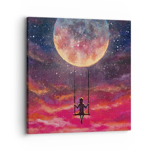 Impression sur toile - Image sur toile - Se balancer dans les nuages - 30x30 cm