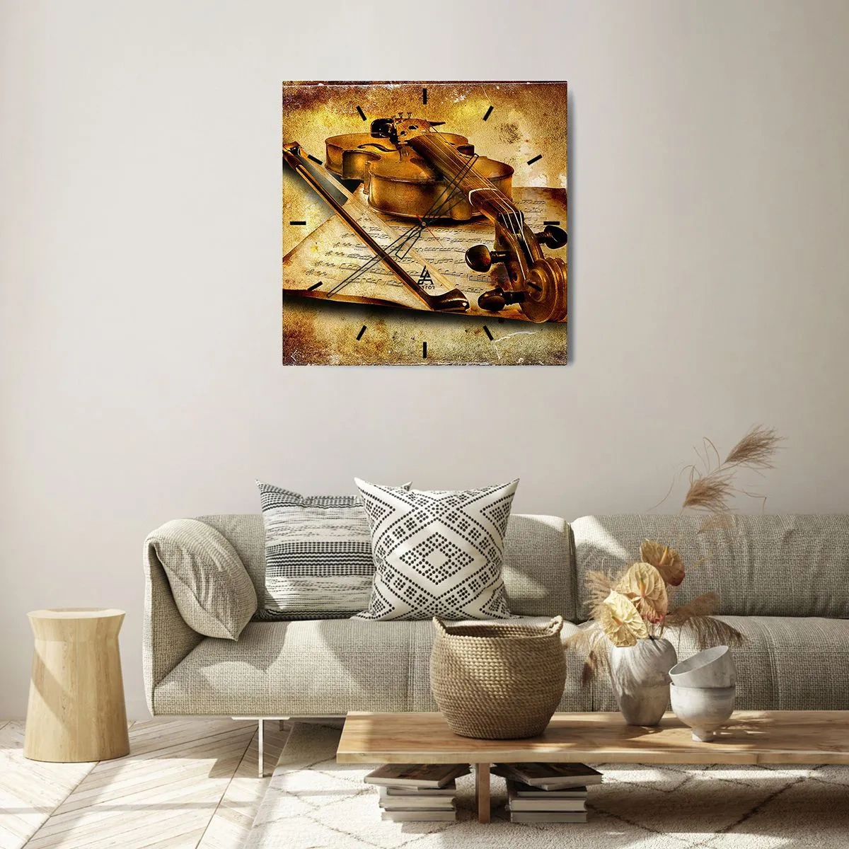 Horloge murale - Pendule murale - Besoin immédiat d'un virtuose - 40x40 cm