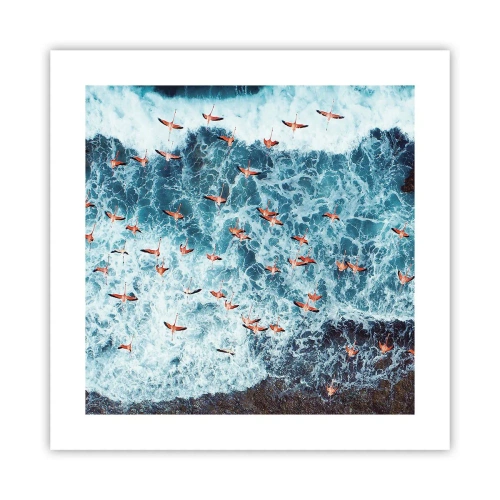 Affiche - Poster - Défilé du bord de mer - 40x40 cm