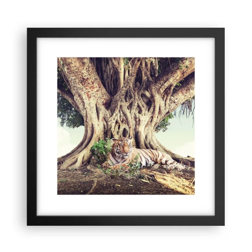 Affiche dans un cadre noir - Poster - Vue du Livre de la Genèse - 30x30 cm