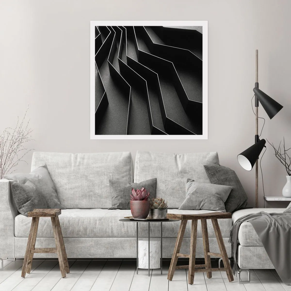 Affiche - Poster - Ordre spatial - 60x60 cm