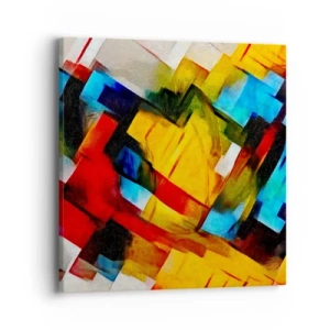 Impression sur toile - Image sur toile - Une superposition multicolore - 40x40 cm