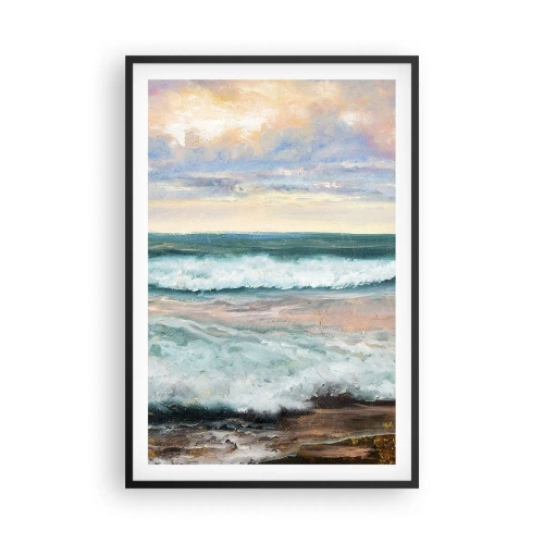 Affiche dans un cadre noir - Poster - Ici tu adouciras ton âme - 61x91 cm