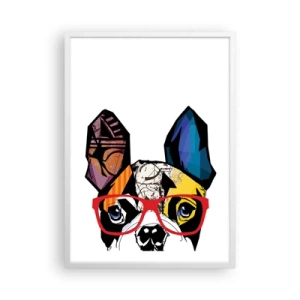 Affiche dans un cadre blanc - Poster - Intellectuel - 50x70 cm