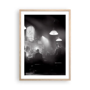 Affiche dans un chêne clair - Poster - Dans une ambiance jazz - 50x70 cm