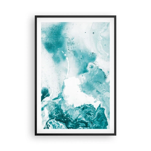 Affiche dans un cadre noir - Poster - Marécage bleu - 61x91 cm