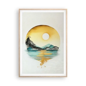 Affiche dans un chêne clair - Poster - Dans le cercle de la beauté - 70x100 cm