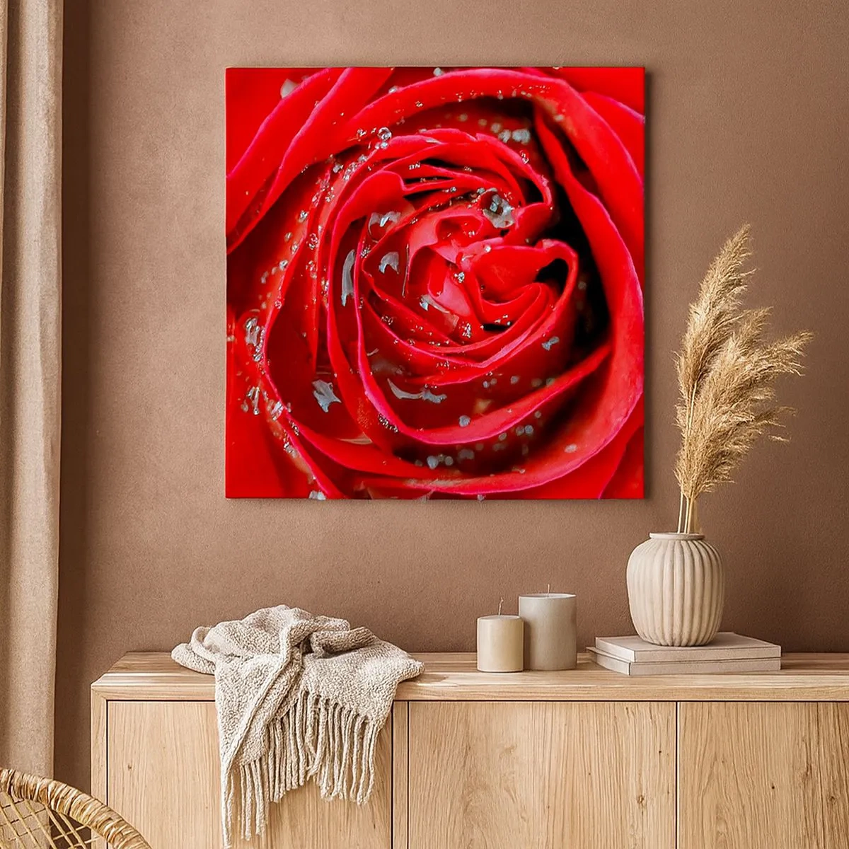 Impression sur toile - Image sur toile - Dans les gouttes de rosée - 30x30 cm