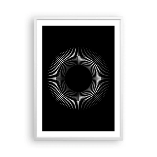 Affiche dans un cadre blanc - Poster - Soleil noir - 50x70 cm