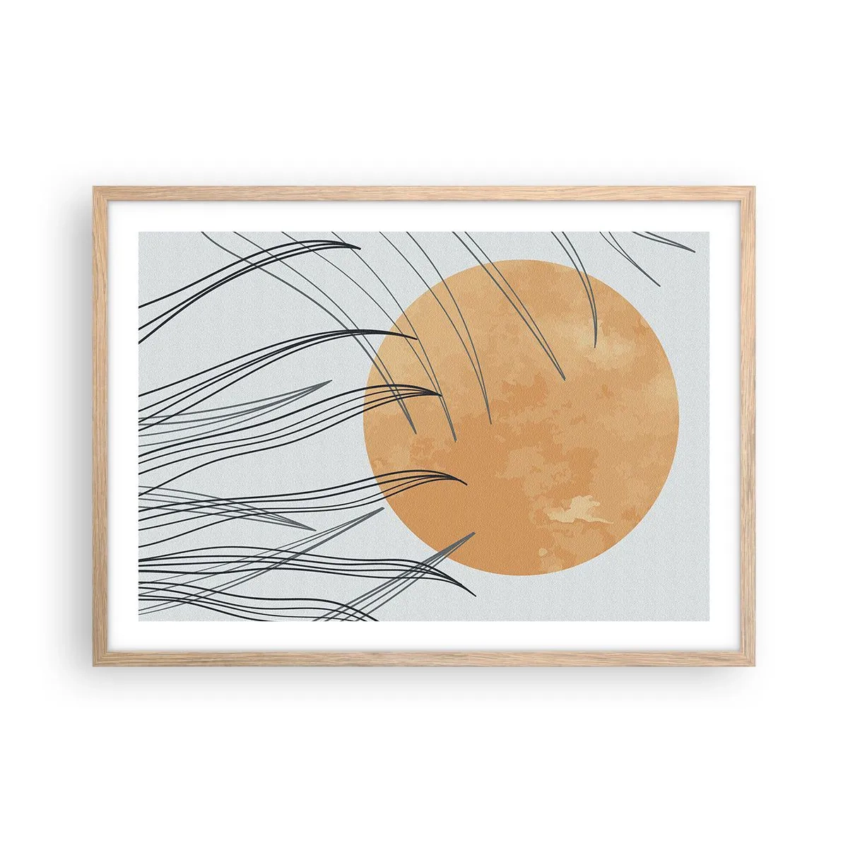 Affiche dans un chêne clair - Poster - Toujours vers le soleil - 70x50 cm