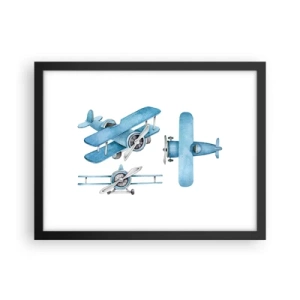 Affiche dans un cadre noir - Poster - Un gagnant né - 40x30 cm