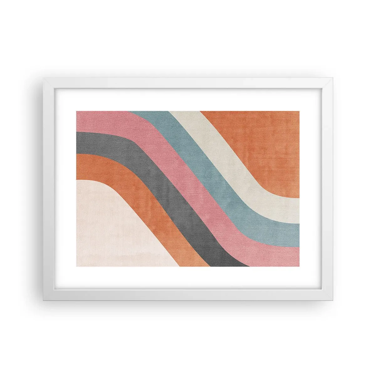 Affiche dans un cadre blanc - Poster - Composition diagonale – mouvement - 40x30 cm