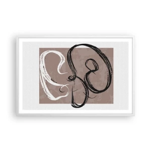 Affiche dans un cadre blanc - Poster - Composition – la recherche de la plénitude - 91x61 cm