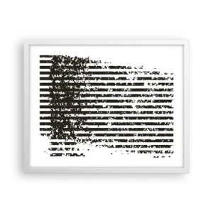 Affiche dans un cadre blanc - Poster - Rythme et bruissement - 50x40 cm