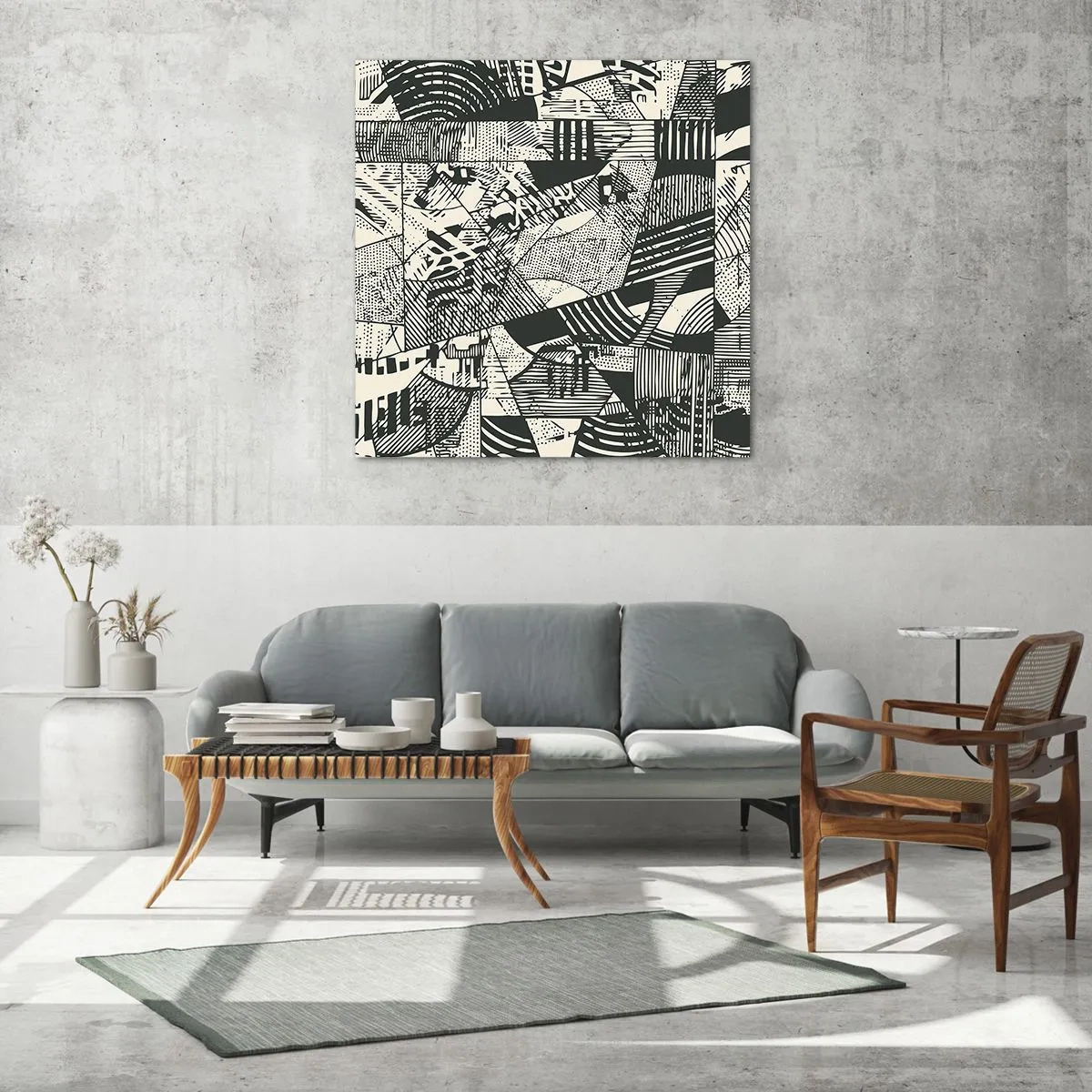 Impression sur verre - Image sur verre - Dynamique du modernisme - 40x40 cm