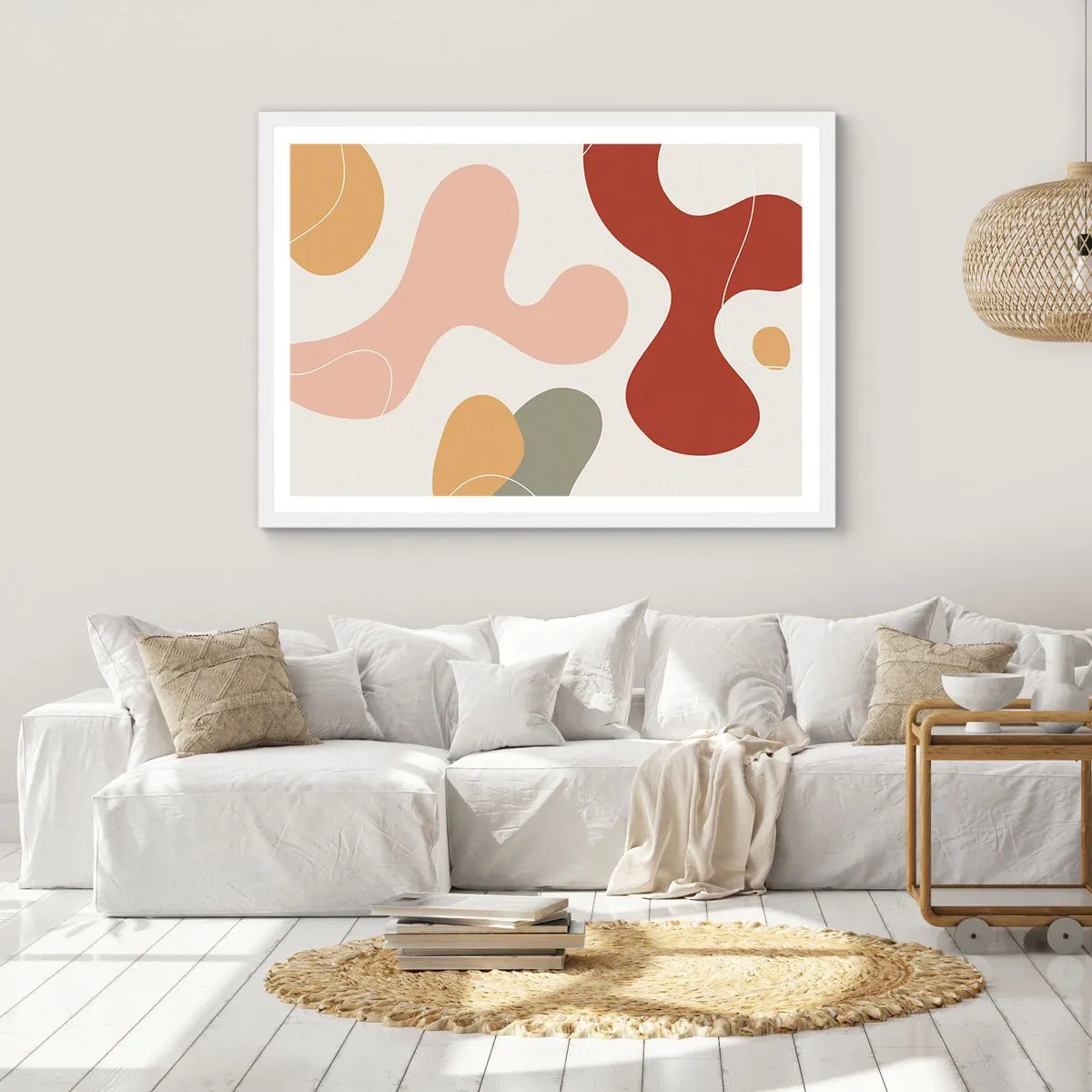 Affiche dans un cadre blanc - Poster - Entrelac - 70x50 cm