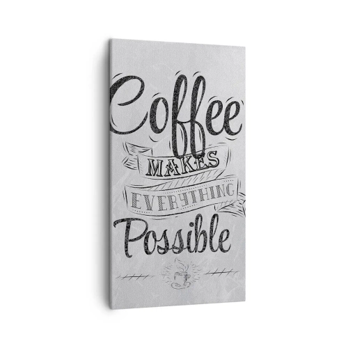 Impression sur toile - Image sur toile - Comment ne pas aimer le café maintenant - 45x80 cm