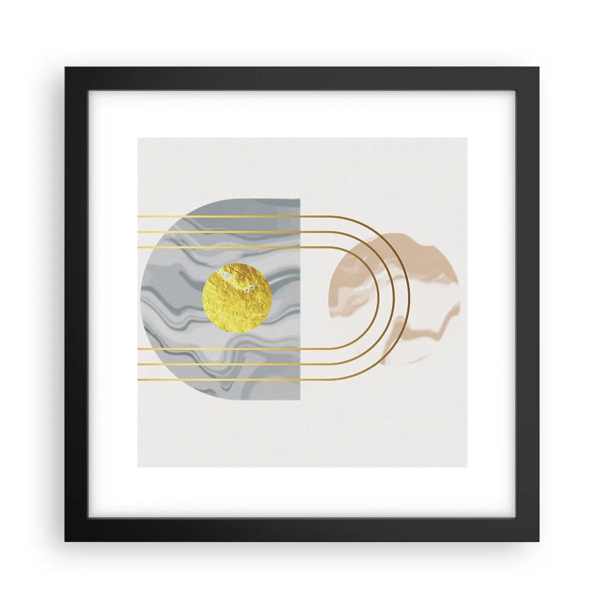 Affiche dans un cadre noir - Poster - Clareté et brillance - 30x30 cm
