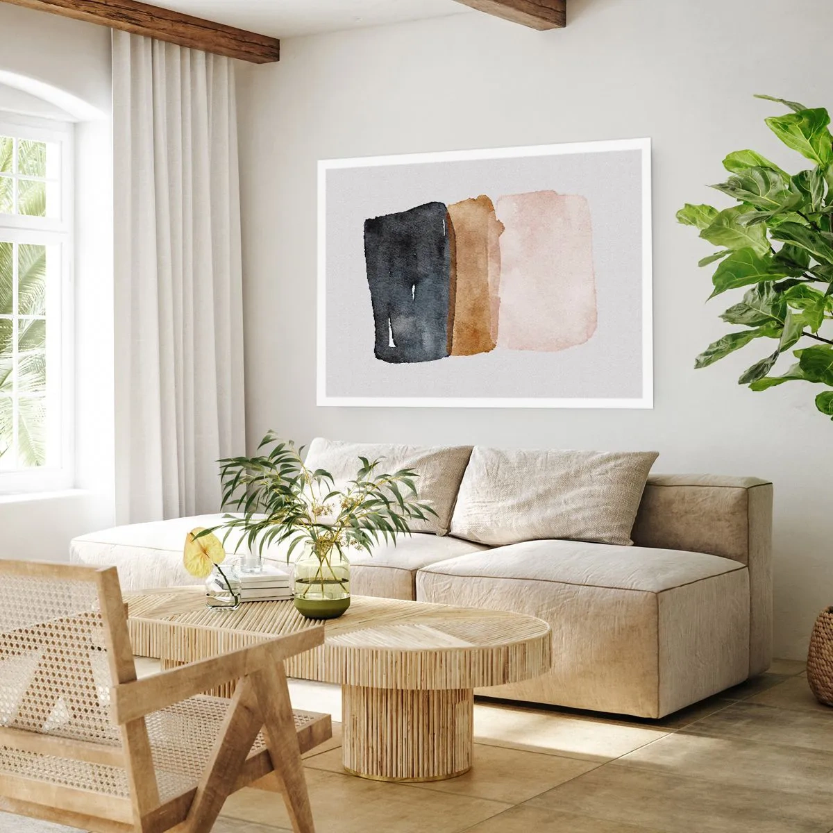Affiche - Poster - Composition de couleurs de la terre - 70x50 cm