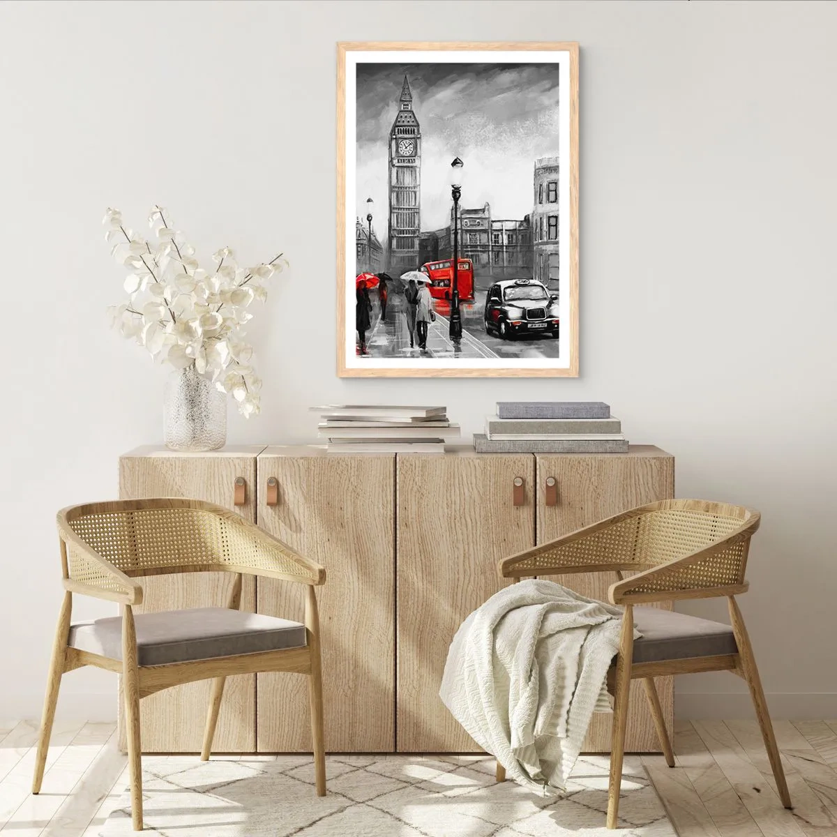 Affiche dans un chêne clair - Poster - Pas du tout une ville grise - 70x100 cm