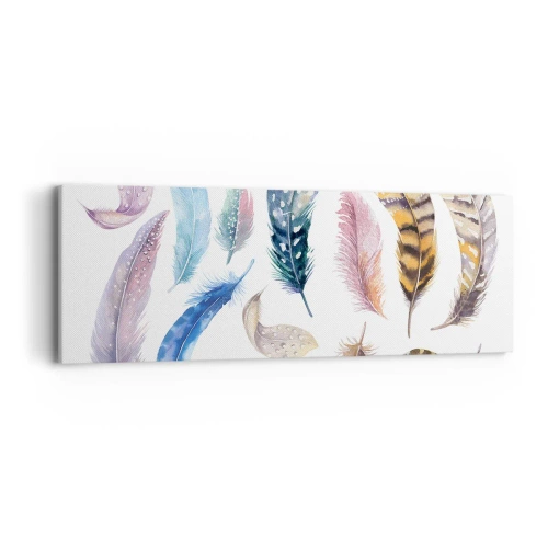 Impression sur toile - Image sur toile - Léger, bariolé et multicolore - 90x30 cm
