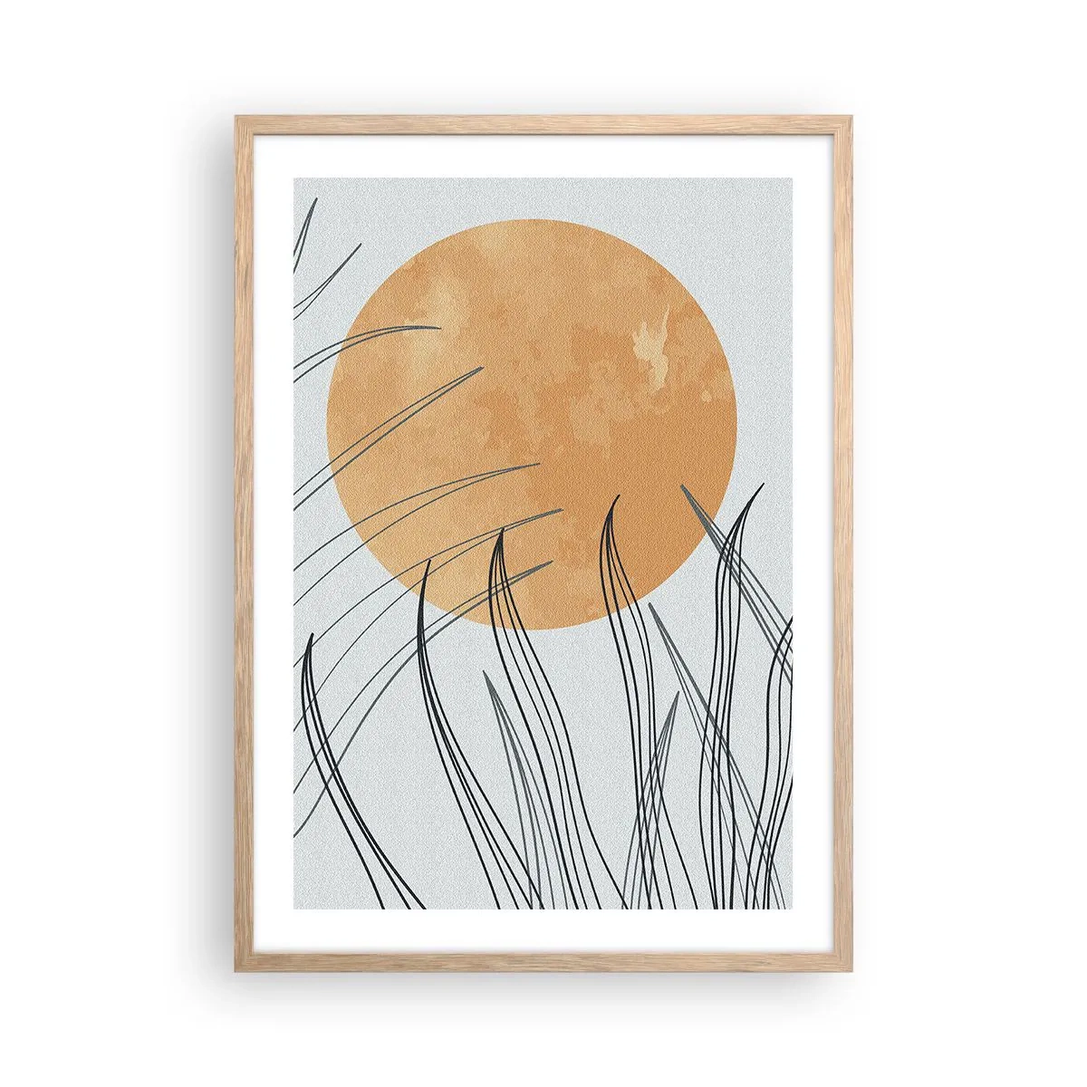 Affiche dans un chêne clair - Poster - Toujours vers le soleil - 50x70 cm