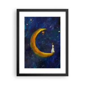 Affiche dans un cadre noir - Poster - Appel du monde - 30x40 cm