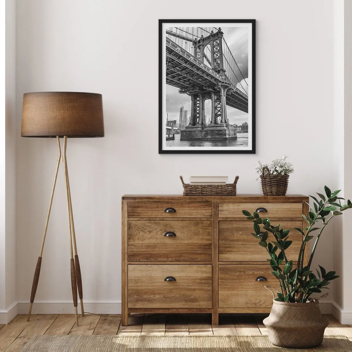 Affiche dans un cadre noir - Poster - Au coeur de la ville - 40x50 cm