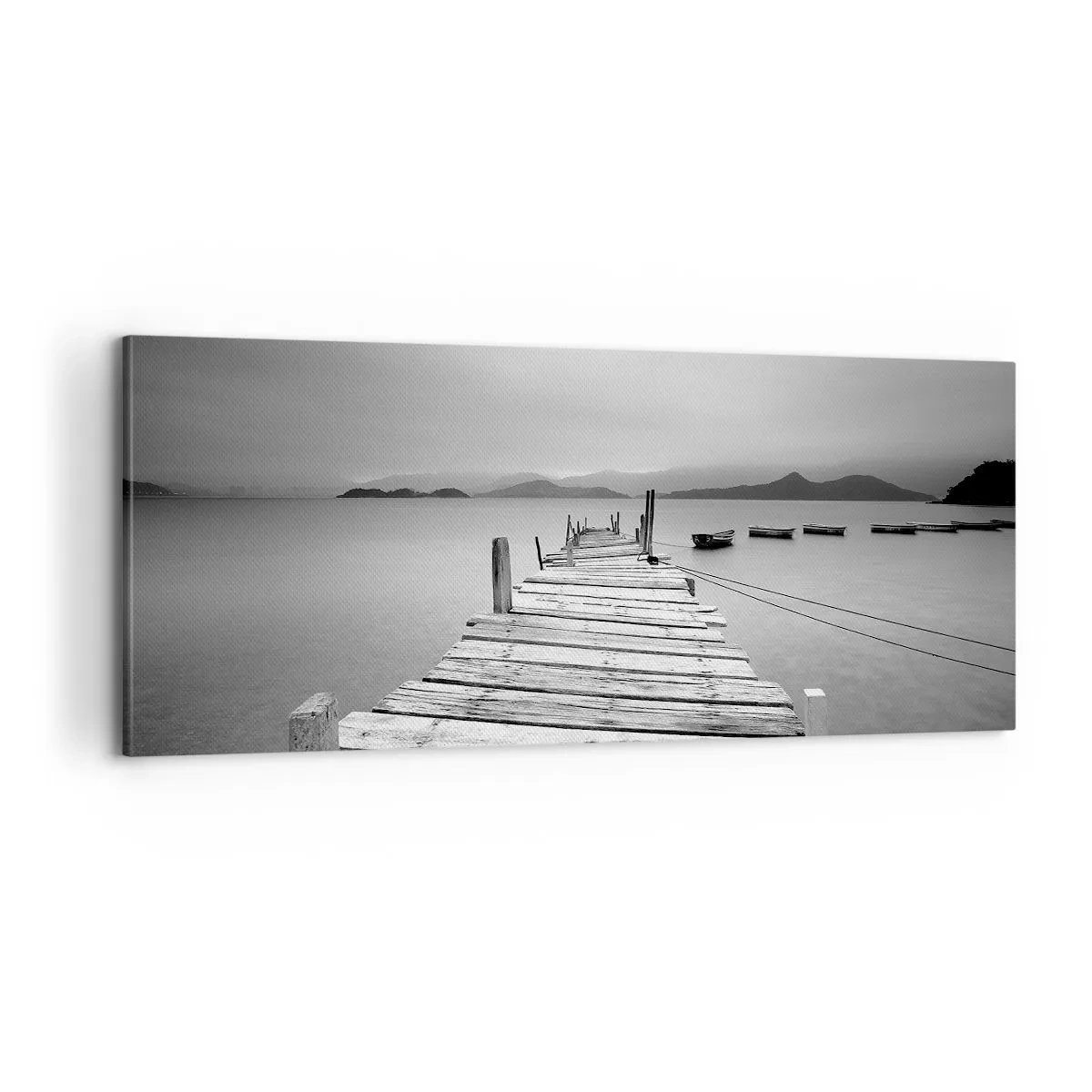 Impression sur toile - Image sur toile - Derrière les montagnes, au-delà des mers - 100x40 cm