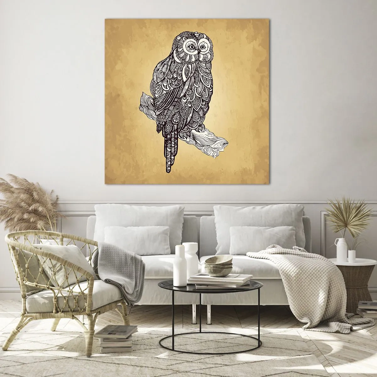 Impression sur verre - Image sur verre - Ornements complexes de sagesse - 70x70 cm