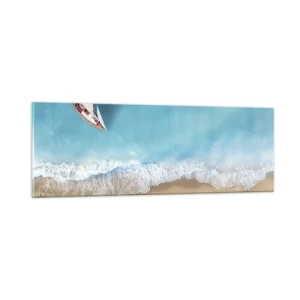 Impression sur verre - Image sur verre - A la frontière de l'azur et de l'or - 90x30 cm