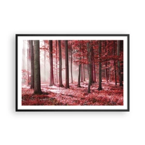 Affiche dans un cadre noir - Poster - Le rouge est tout aussi beau - 91x61 cm