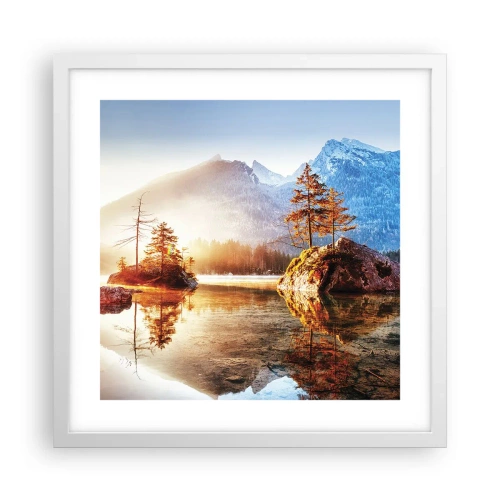 Affiche dans un cadre blanc - Poster - La nature sous un nouveau jour - 40x40 cm