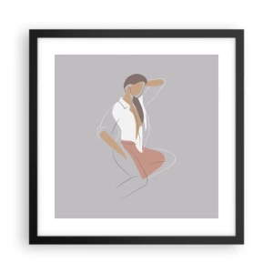 Affiche dans un cadre noir - Poster - Contour gracieux - 40x40 cm