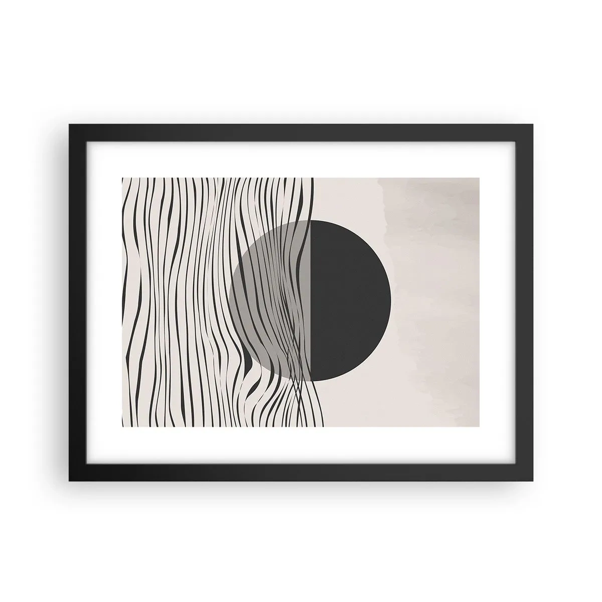 Affiche dans un cadre noir - Poster - Demi composition - 40x30 cm