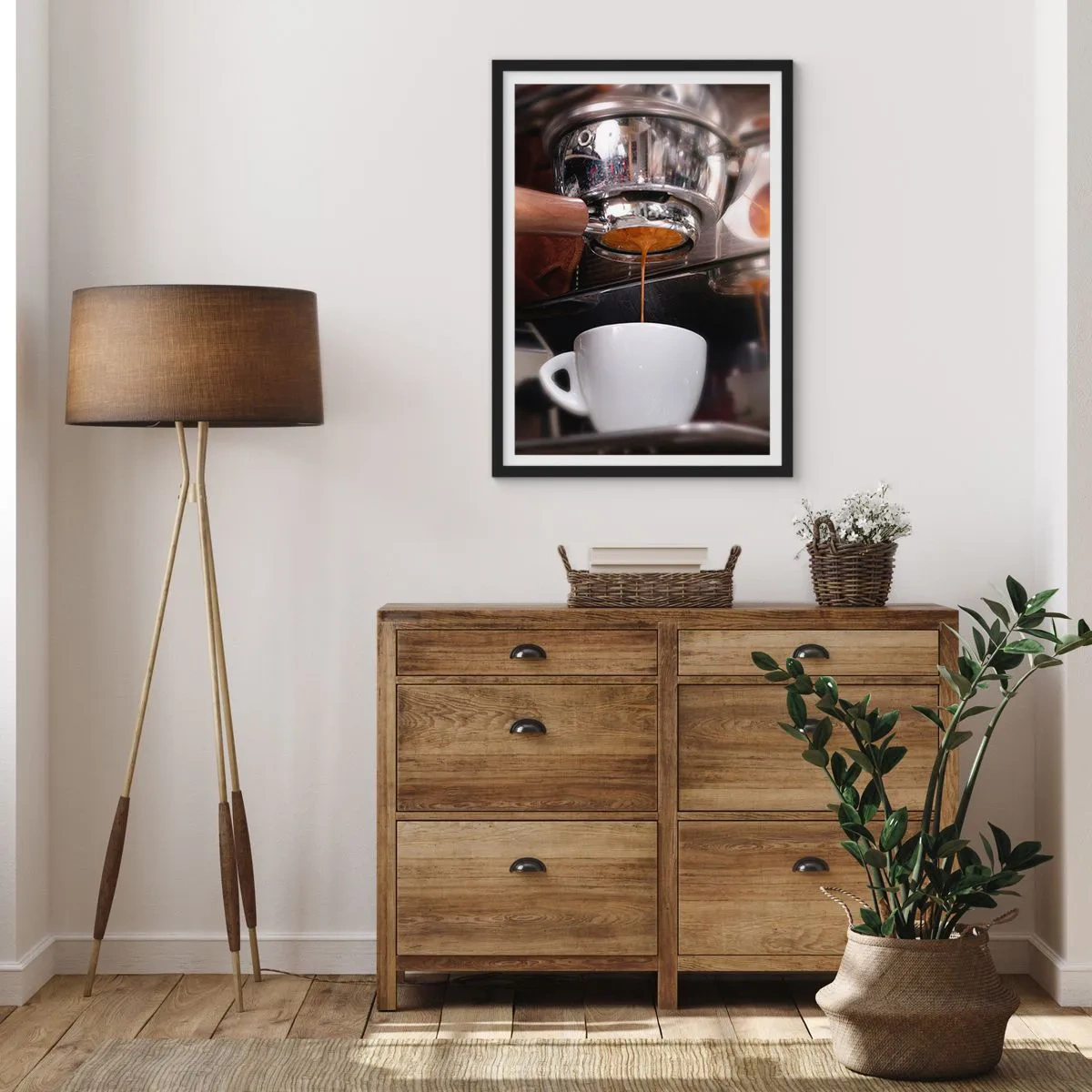 Affiche dans un cadre noir - Poster - Bon moment de la journée - 40x50 cm