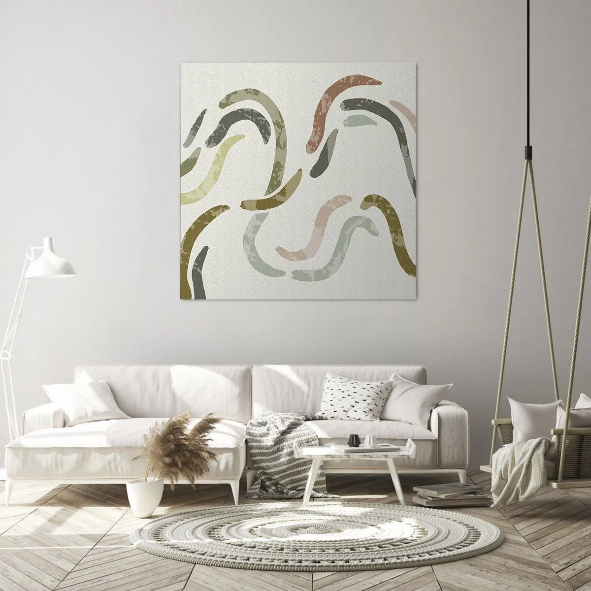 Impression sur toile - Image sur toile - Une joyeuse danse de l'abstraction - 60x60 cm