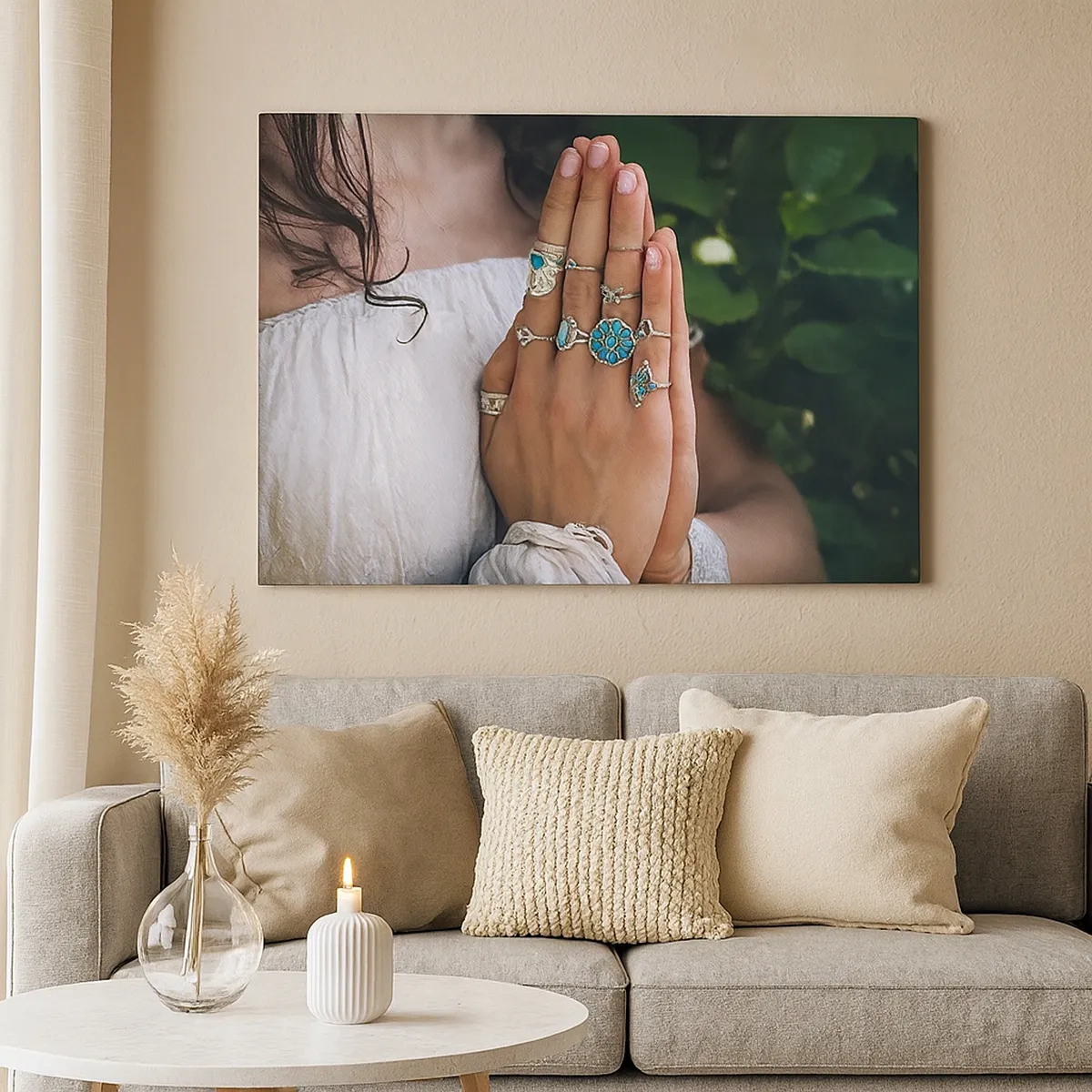 Impression sur toile - Image sur toile - Bienvenue au centre du bien-être - 30x30 cm