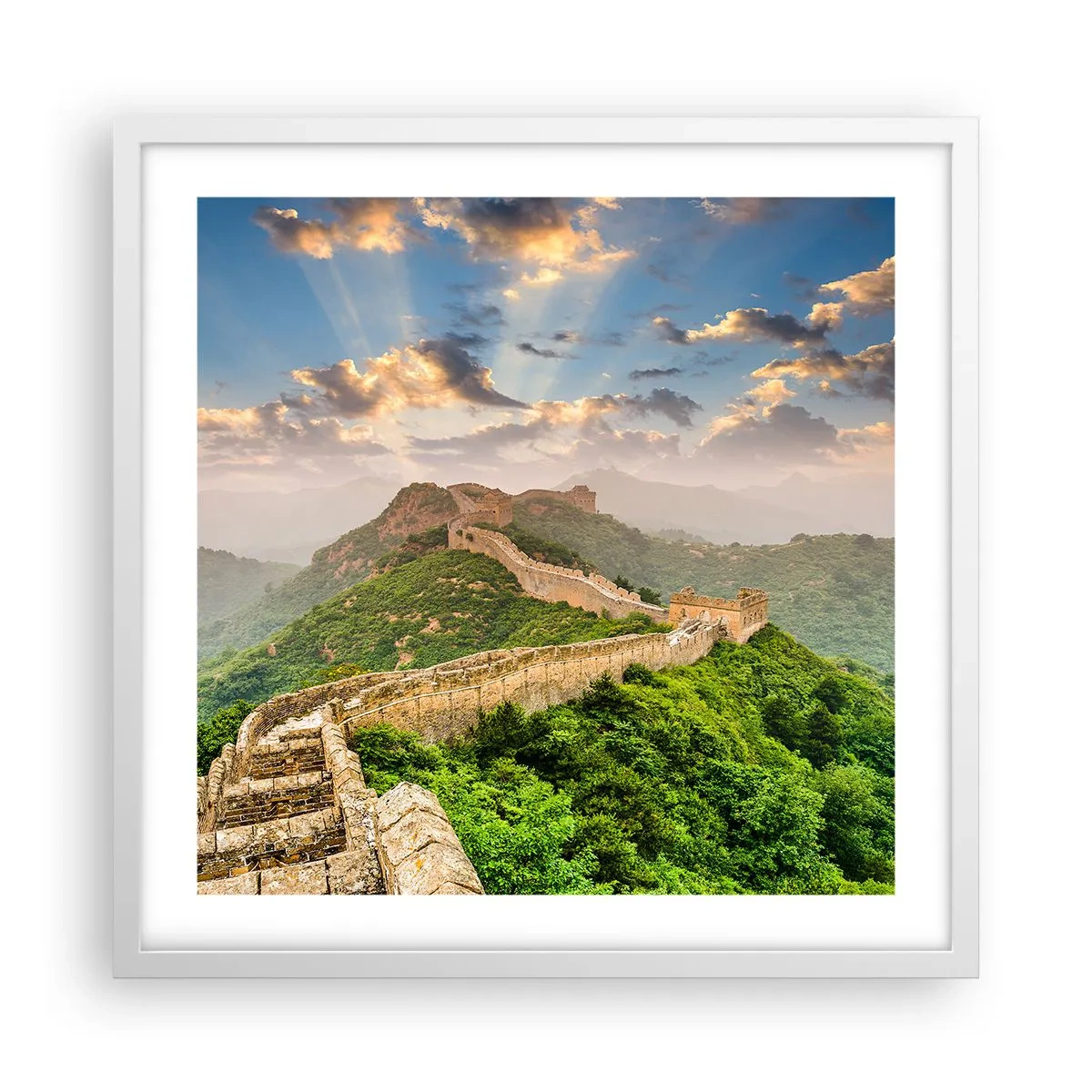 Affiche dans un cadre blanc - Poster - Grandeur éternelle - 50x50 cm