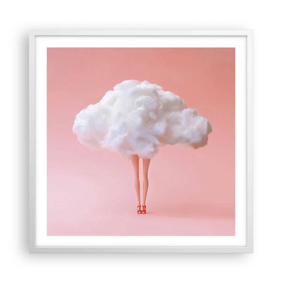 Affiche dans un cadre blanc - Poster - Douce promesse - 60x60 cm