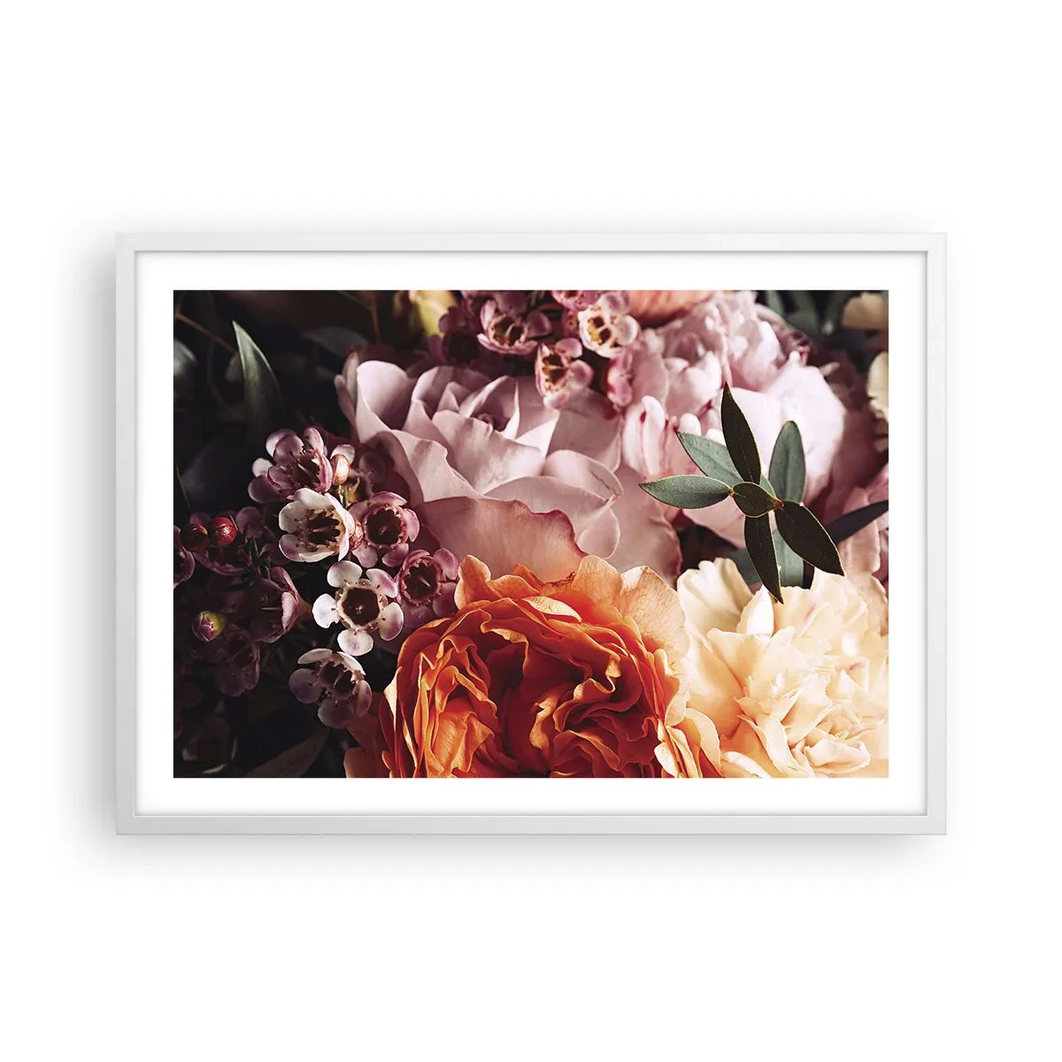 Affiche dans un cadre blanc - Poster - Enveloppé de beauté - 70x50 cm