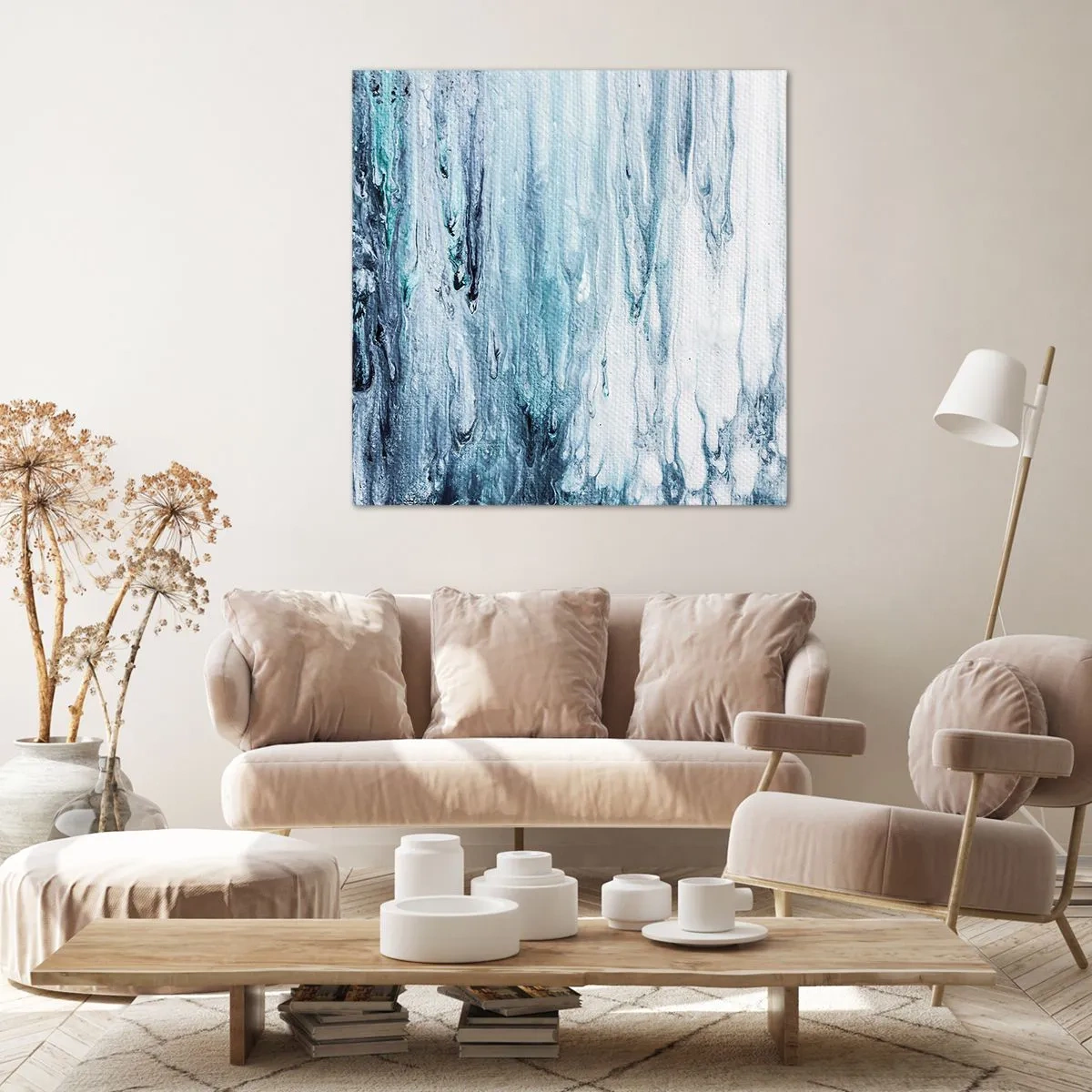 Impression sur toile - Image sur toile - Une glace bleue - 70x70 cm