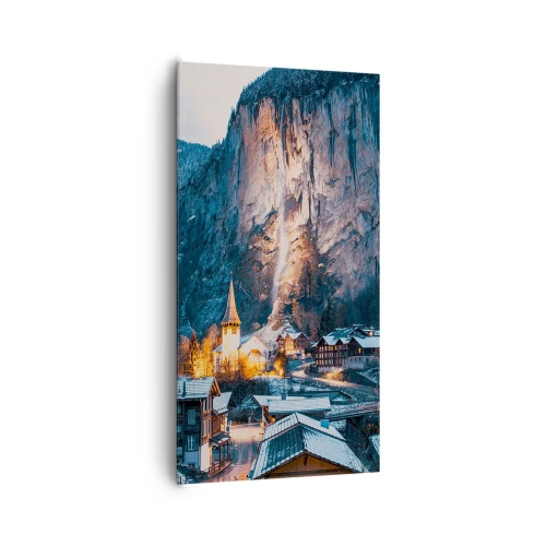 Impression sur toile - Image sur toile - Esprit brillant de l'hiver - 65x120 cm