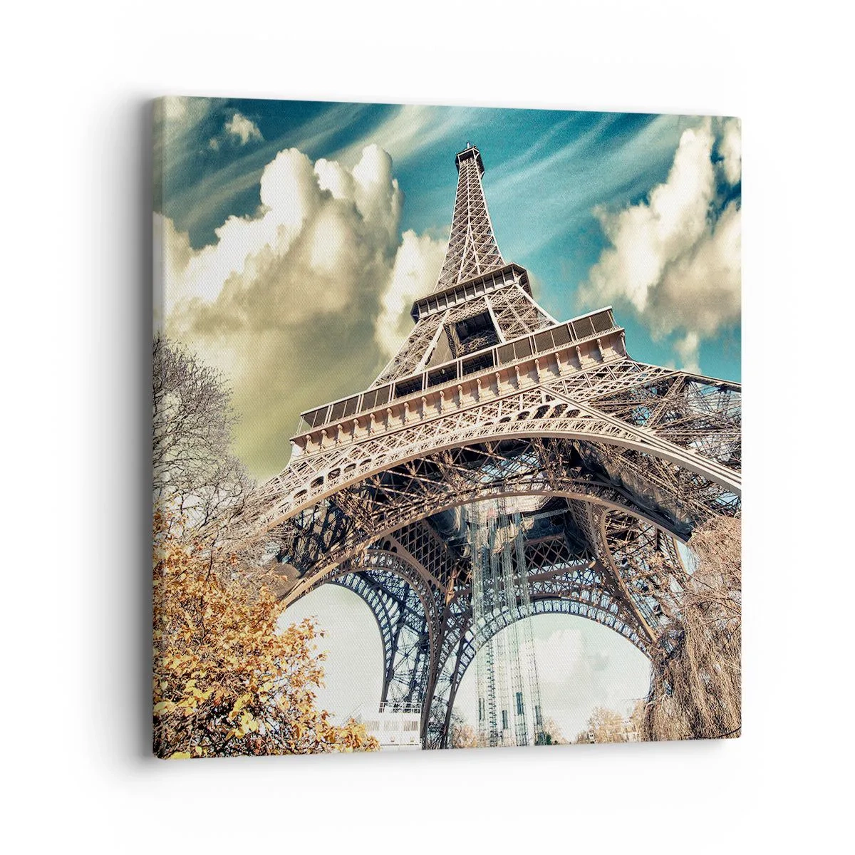 Impression sur toile - Image sur toile - Et en automne à Paris... - 40x40 cm