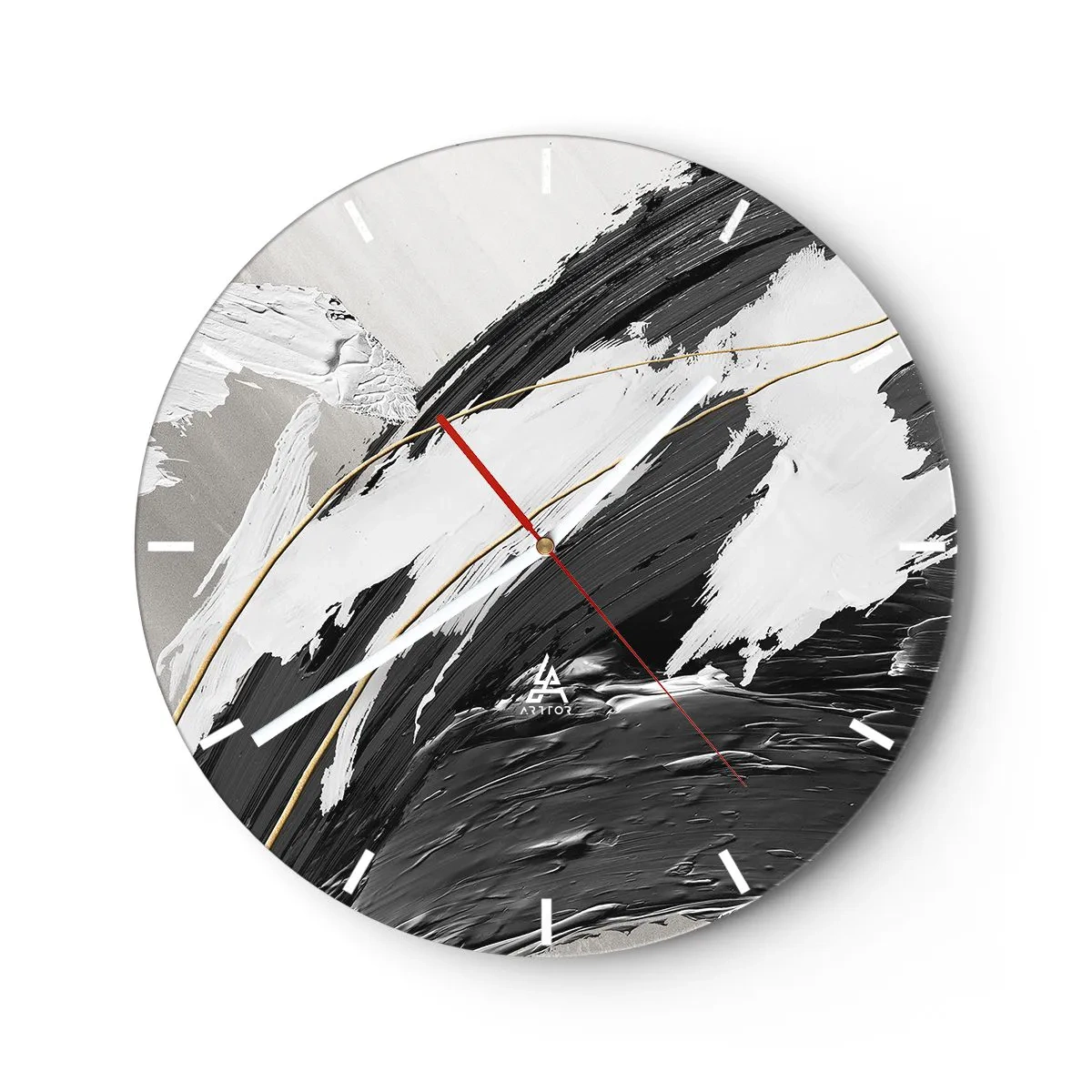 Horloge murale - Pendule murale - L'abstraction à grande échelle - 40x40 cm