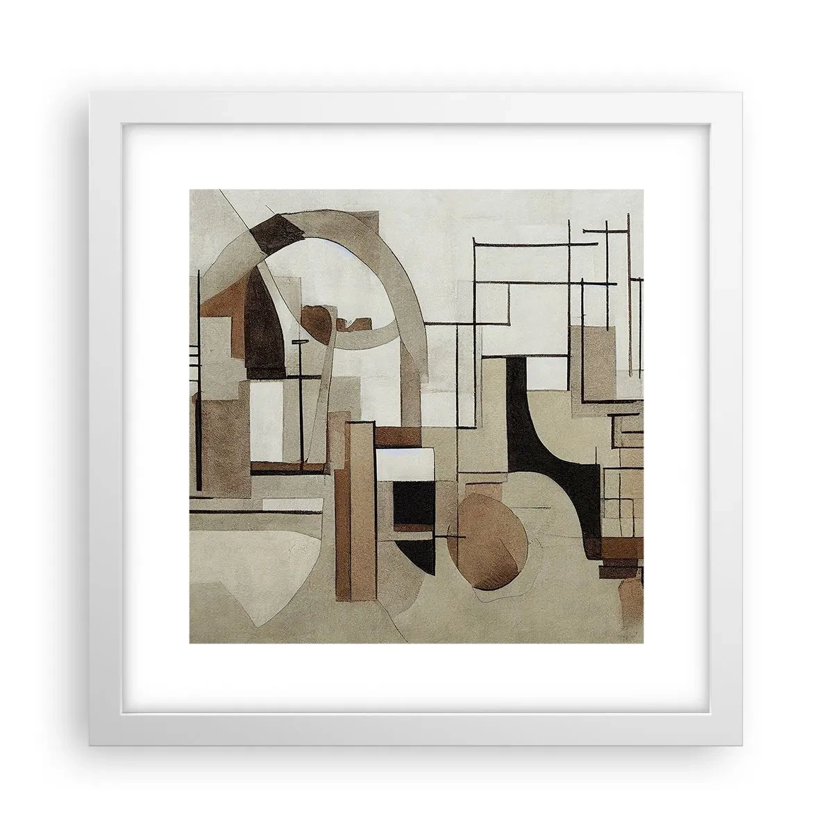 Affiche dans un cadre blanc - Poster - Paysage urbain 2.0 - 30x30 cm