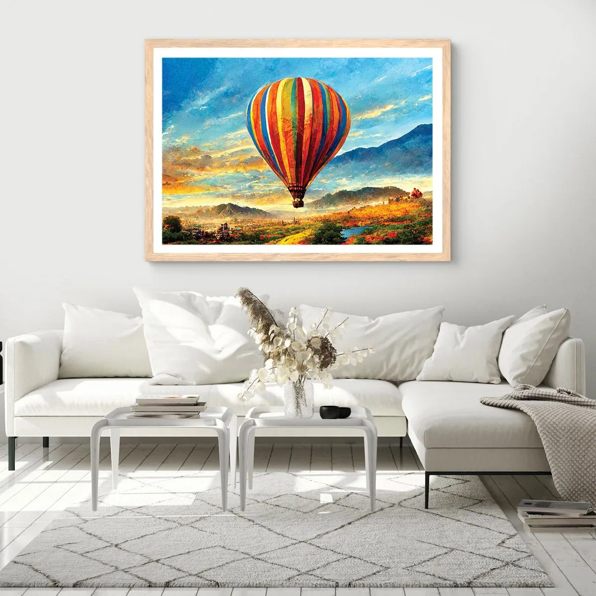 Affiche dans un chêne clair - Poster - Dans le silence on voit mieux - 91x61 cm