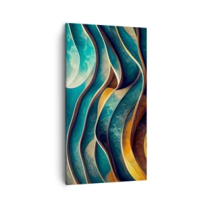 Impression sur toile - Image sur toile - Méandres de bleu - 45x80 cm