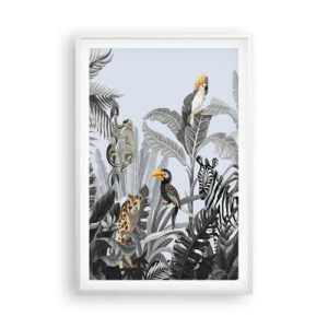 Affiche dans un cadre blanc - Poster - Conte de fées africain - 61x91 cm