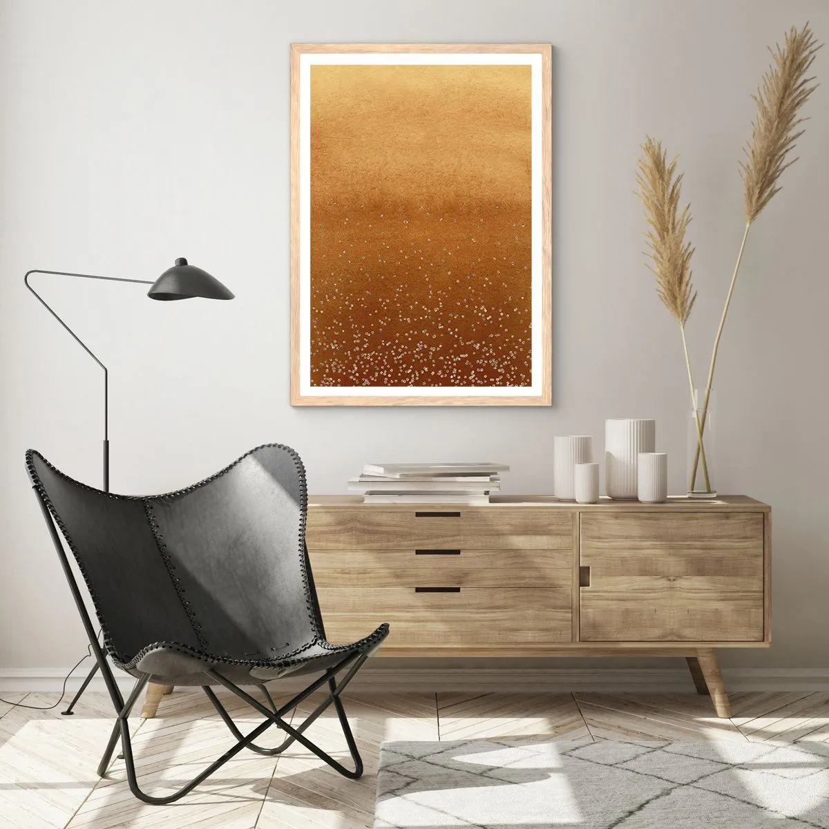 Affiche dans un chêne clair - Poster - Origine du monde - 70x100 cm